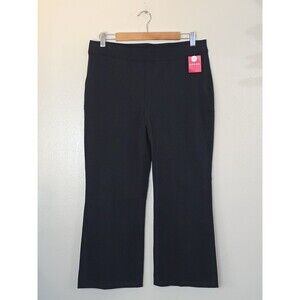Spanx Polished Kick Flare Pants Womens XL Petite Black Cropped Pull On 20367Q